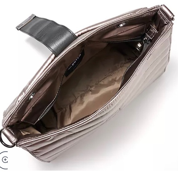 New THINK ROYLN Kennedy Shoulder Crossbody Bag Dark Nude Patent Tan Beige office - Picture 4 of 4